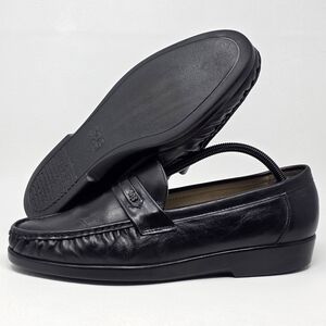 SAS Men's Size 10.5M Handsewn Black Genuine Leather Loafer USA Crafted Pre-owned